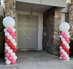 Balloon Columns with Topper 8 Ft