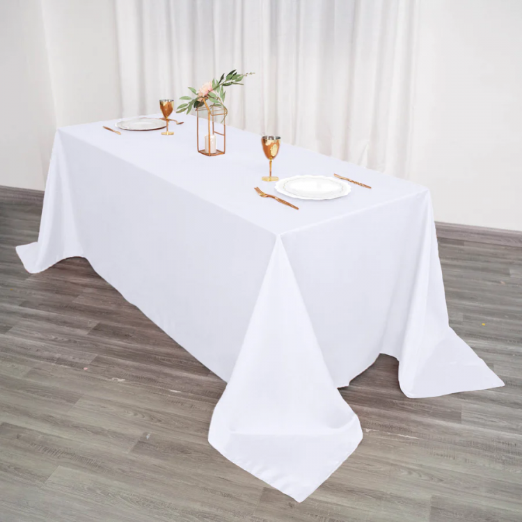 White Rectangular Tablecloth