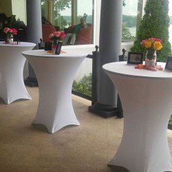 White Covers Spandex for Cocktail Tables