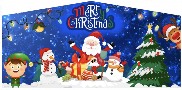 Christmas Banner for Bounce House