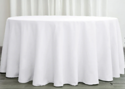 White Round Tablecloth