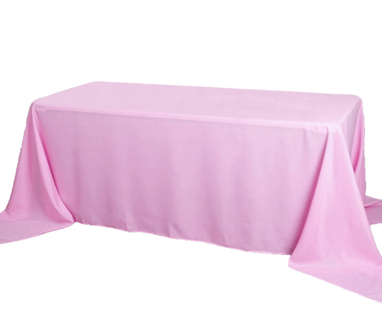 Light Pink Rectangular Tablecloth