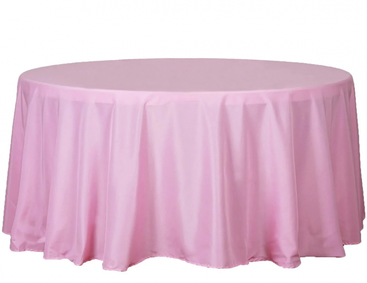 Light Pink Round Tablecloth