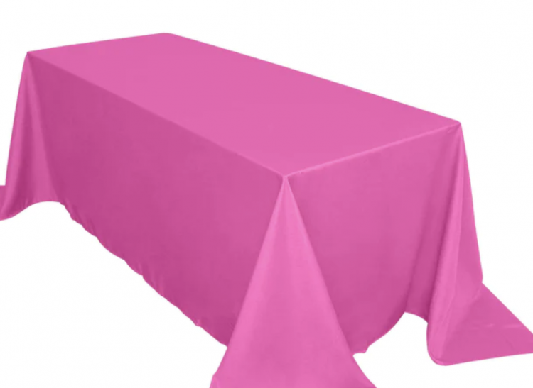 Hot Pink Rectangular Tablecloth