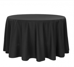 Black Round tablecloth