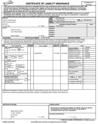 Certificate of Insurance