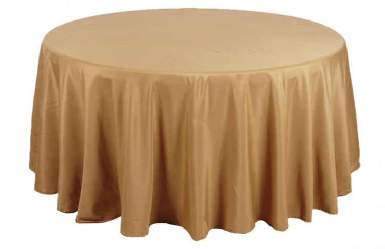 Gold Round Tablecloth