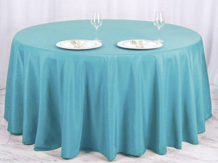 Turquoise  Round Tablecloth