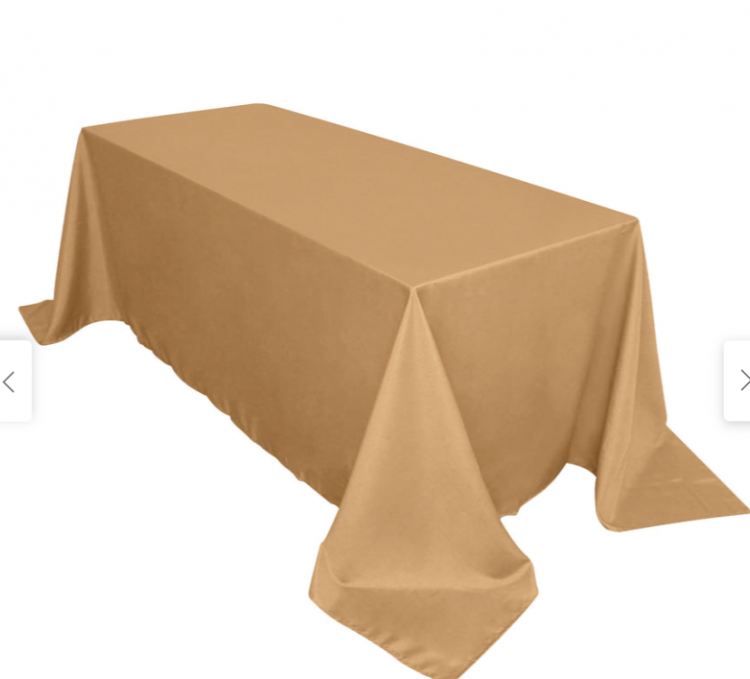 Gold Rectangular Tablecloth