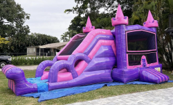 27 FT Pink and Purple Castle 4 in 1 doble lane