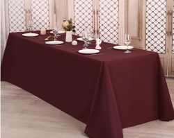Burgundy  Rectangular Tablecloth