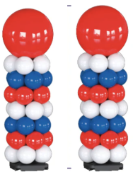 Balloon Columns with Topper 8 Ft  STACK CONFIGURATION( set of 2 )